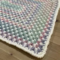 モロッカンタイルスティッチ マット ブランケットハンドメイド