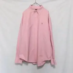 ラルフローレン BD オックスフォード 長袖シャツ 香港製 ポニー刺繡 US古着