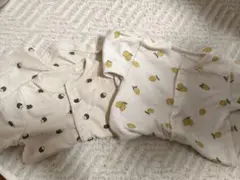 レモン柄・動物柄ロンパース2点セット 50-60cm