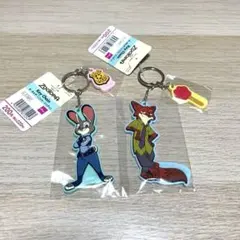 新品・未使用ズートピア ジュディー＆ニックのラバーキーホルダー