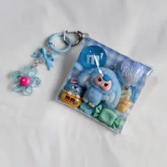 大人気✨ ガチャ詰めポーチ ブルー ミニモンスター blue うさぎ baby