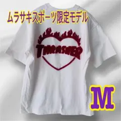 【限定】THRASHER スラッシャー サガラ刺繍 ハートロゴ Tシャツ M 白のサムネイル