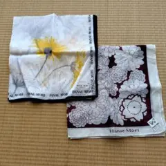 Hanae Mori 花柄ハンカチ 70cm　2枚セット