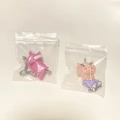 クレヨンしんちゃん つまんでつなげてますこっと ガチャガチャ 2点セット