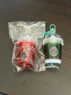 タリーズ　ミニカップキーチェーン　2種類