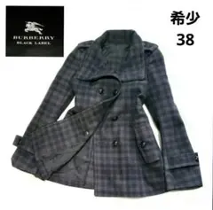 バーバリーブラックレーベル レディースライン♡ 上品トラッドコート 希少❤️