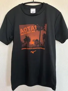 ミズノ AOTAI 青島太平洋マラソンTシャツ XS ランニング スポーツ 黒