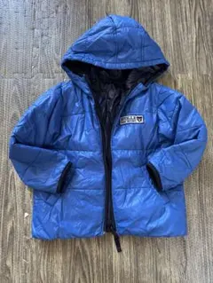 ミキハウス　DOUBLE.B ダウン　コート リバーシブル　ブルー　100