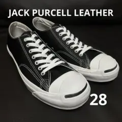 【希少　極美品】converse ジャックパーセル　レザー　黒　28㌢