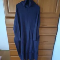 フリーサイズ ニットロングワンピース