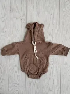 【ベビー】くまさん長袖ロンパース70