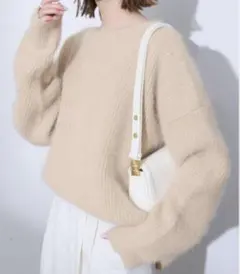 SLOBE IENAイエナ アンゴラ混プルオーバー セーター ニット