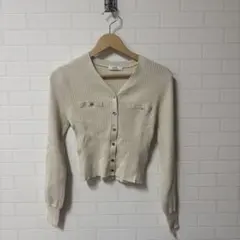 earth music&ecology アイボリー カーディガン F