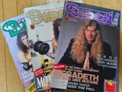 BURRN! 1990年4.5.7月号 3冊セットメガデス　MEGADETH