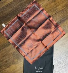 Berluti シルクハンカチ ブラウン BERLUTI シルクハンカチ Berluti シルクハンカチ ブラウン 13色