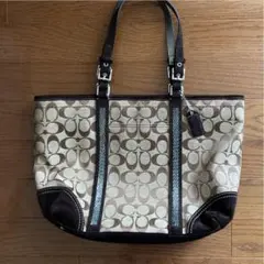 COACH コーチ　トートバッグ　シグネチャー　茶　【極美品】