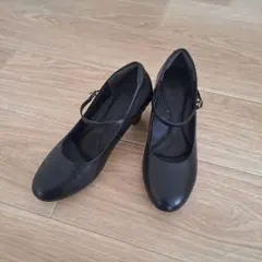 黒 パンプス ヒール 23 就活 オケージョン 革 レザー 36 冠婚葬祭 式典