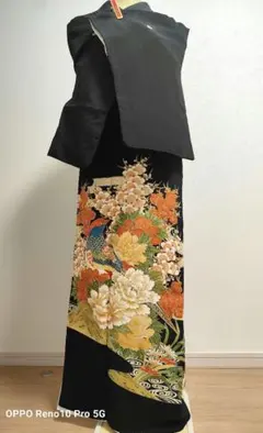 美品 正絹縮緬 振袖 駒刺繍 金彩 藤花 御所車 成人式 晴れ着 - メルカリ