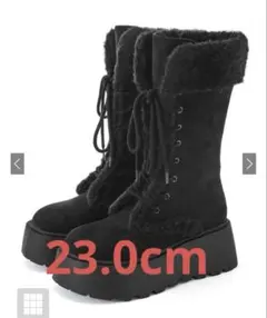 GRL スエードムートンレースアップブーツ[zr1330] ブラック 23.0