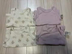 ベビー肌着4枚セット（動物柄・無地）