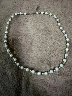 パール　ビーズ　ネックレス　ユニセックス