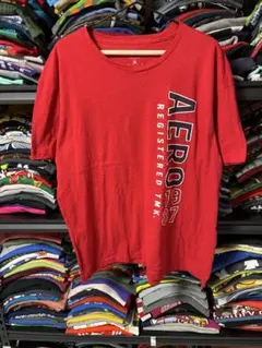 AERO 1987 プリント Tシャツ レッド　XL
