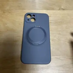iPhone 13用 回転式リング付き　マグセーフ対応ケース グレー