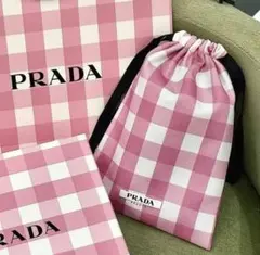 新品未使用 PRADAビューティー ノベルティ 巾着ポーチ ピンク 数量限定 
