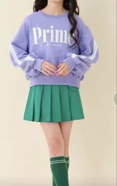 BYLOVEIT ラベンダー プリントロゴ スウェット