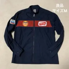 US古着　オシャレワッペン　ブルゾン　ネイビー　サイズM