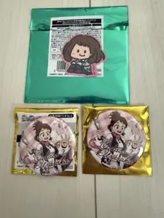 ヒロアカ オープンスクール　お茶子 ステッカー 缶バッジ