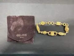 【希少】セリーヌ　ヴィンテージ　ブレスレット　ゴールドのサムネイル