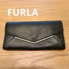 FURLA ブラック レザー 長財布