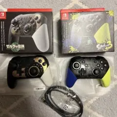 Switch Proコン 2つセット　純正　 ゼルダの伝説 スプラトゥーン3