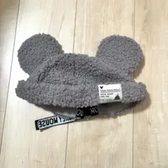 ディズニー　ボア　ファンキャップ　グレー