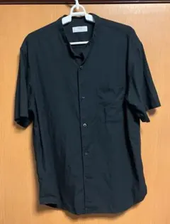 UNIQLO コットンリネンスタンドカラーシャツ(半袖) 2024年製