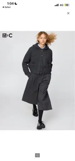 UNIQLO C キュロット　ダークグレー　Mサイズ メンズスカート　レイヤード