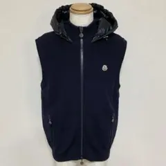美品★ モンクレール　ニットダウンベスト　XXL ネイビー　5P185のサムネイル