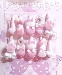 ♥ 量産型 ネイルチップ 地雷系 サブカル 平成女児 ロング ♥