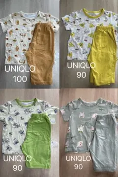 UNIQLO ベビーパジャマセット 100✖️1と90✖️3セット
