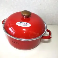 KITCHEN DUO ホーロー鍋 レッド 両手鍋　20cm　３L　高木金属工業のサムネイル