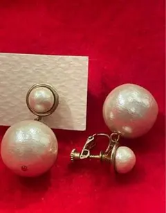 コットンパールホワイト クリップオンイヤリング