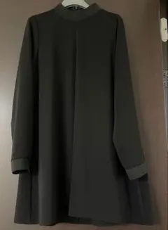 ZARA黒ハイネックAラインワンピース