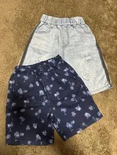 ハーフパンツ2点セット（ネイビー・デニム）