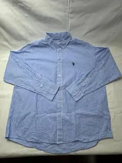 U.S. POLO ASSN. のストライプ長袖シャツ（ボタンダウン）