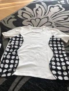 ホワイトドット柄切り替えTシャツのサムネイル