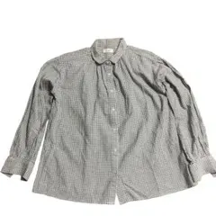 studio CLIP チェック柄 長袖シャツ　M ピンタック