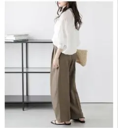 美品 Ballsey トゥモローランド オールインワン ベージュ 34 麻混 