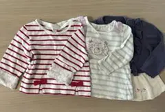 クーラクール アプレレクール 長袖Tシャツ 女の子3枚 春秋 80