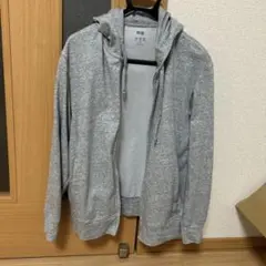 UNIQLO/ユニクロ/グレー フルジップ スウェットパーカー